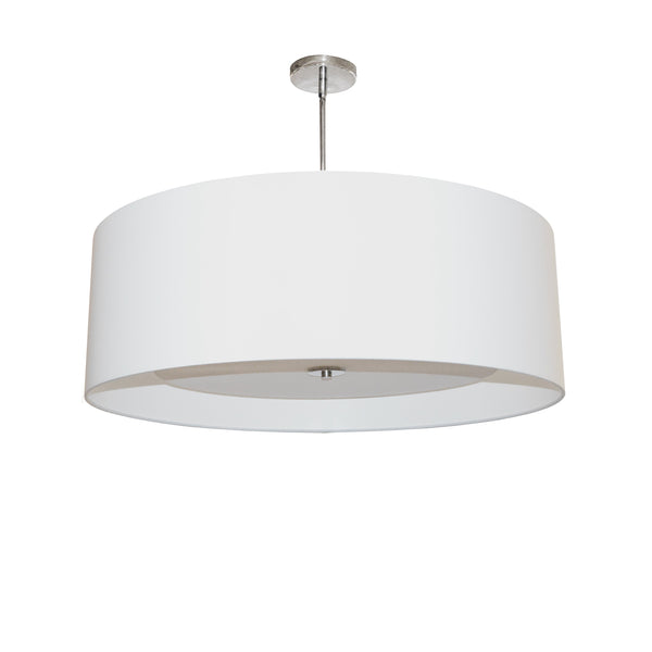 Dainolite 4 Light Helena Pendant Polished Chrome, White with White Diffuser HEL-224P-PC-WH