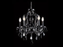Avenue Lighting Onyx Ln. Collection Black 5 Light Mini Crystal Chandelier Hanging Chandelier Black Crystal HF1037-BLK