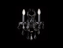 Avenue Lighting Onyx Lane. 2 Light Black Crystal Wall Sconce Wall Sconce Black Crystal HF1041-BLK