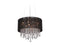 Avenue Lighting Beverly Dr. Collection Round Black Silk String Shade And Crystal Dual Mount Dual Mount/Flush & Hanging Black Silk String HF1500-BLK