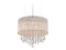 Avenue Lighting Beverly Dr. Collection Round Silver Silk String Shade And Crystal Dual Mount Dual Mount/Flush & Hanging Silver Silk String HF1500-SLV