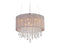 Avenue Lighting Beverly Dr. Collection Round Taupe Silk String Shade And Crystal Dual Mount Dual Mount/Flush & Hanging Taupe Silk String HF1500-TP