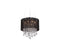 Avenue Lighting Beverly Dr. Collection Round Black Silk String Shade And Crystal Dual Mount Dual Mount/Flush & Hanging Black Silk String HF1501-BLK