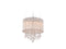 Avenue Lighting Beverly Dr. Collection Round Silver Silk String Shade And Crystal Dual Mount Dual Mount/Flush & Hanging Silver Silk String HF1501-SLV