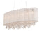 Avenue Lighting Beverly Dr. Collection Oval White Silk String Shade And Crystal Dual Mount Hanging Chandelier White Silk String HF1503-WHT