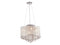 Avenue Lighting Riverside Dr. Collection Round Silver Organza Silk Shade And Crystal Dual Mount Dual Mount/Flush & Hanging Silver Organza Silk  HF1504-SLV