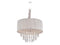 Avenue Lighting Vineland Ave. Collection Silver Lined Silk String Shade And Crystal Hanging Fixture Hanging Chandelier Silver Silk String HF1506-SLV