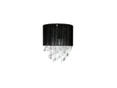 Avenue Lighting Beverly Drive Collection Black Silk String And Crystal Wal Sconce Wall Sconce Black Silk String HF1511-BLK