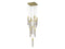 Avenue Lighting Glacier Avenue Collection Flush Mount Pendants Brushed Brass HF1905-13-GL-BB