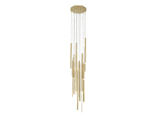 Avenue Lighting Icon St. Collection 18 Light Pendant Cluster Brushed Brass HF7018-BB