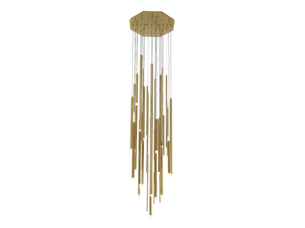 Avenue Lighting Icon St. Collection 24 Light Pendant Cluster Brushed Brass HF7024-BB