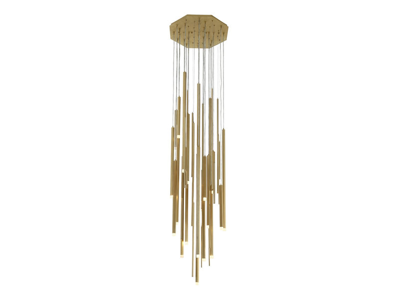 Avenue Lighting Icon St. Collection 24 Light Pendant Cluster Brushed Brass HF7024-BB