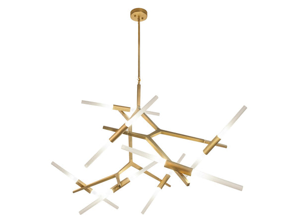 Avenue Lighting San Vicente Collection Hanging Chandelier Brushed Brass HF8060-14-BB