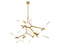 Avenue Lighting San Vicente Collection Hanging Chandelier Brushed Brass HF8060-14-BB