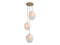 Avenue Lighting Sonoma Ave. Collection 3 Light Pendant Cluster Brushed Brass HF8143-BB-WH