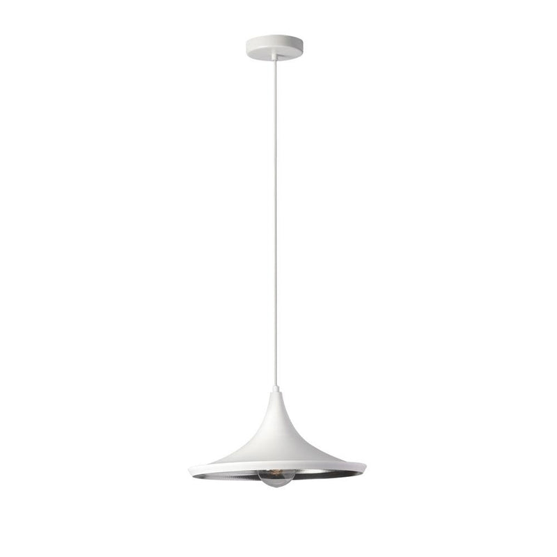 Dainolite 1 Light Pendant, Aluminum HKI-141P-WH