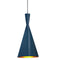 Dainolite 1 Light Incan Pendant Blue Gold Pebbled Interior HKI-81P-BL-GLD