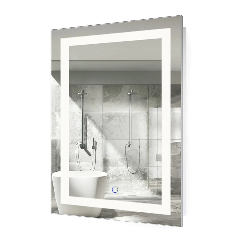 Krugg Icon 24" X 36" LED Bathroom Mirror with Dimmer and Defogger Lighted Vanity Mirror ICON2436