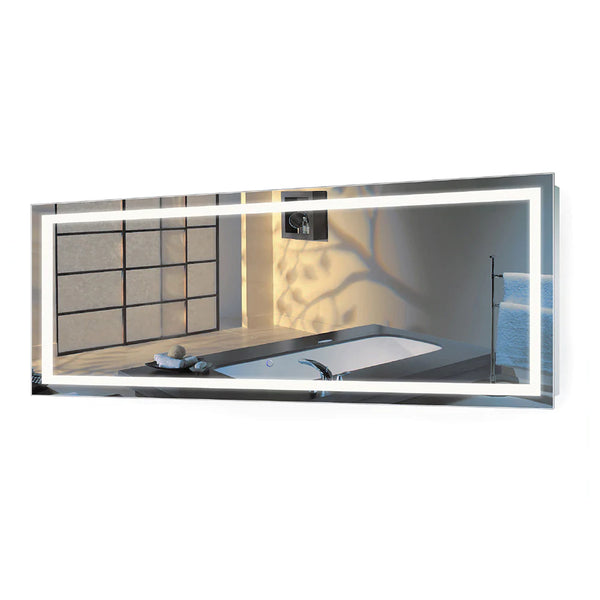 Krugg Icon 72" X 30" LED Bathroom Mirror with Dimmer and Defogger Large Lighted Vanity Mirror ICON7230