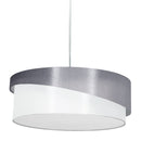 Dainolite 3 Light Jazlynn Pendant, Grey/White Shade with 790 Diffuser JAZ243-PC-835-790