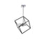 Dainolite 4 Light Pendant, Polished Chrome and Matte Black Finish KAP-144P-PC-MB