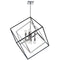 Dainolite 8 Light Pendant, Polished Chrome and Matte Black Finish KAP-278P-PC-MB