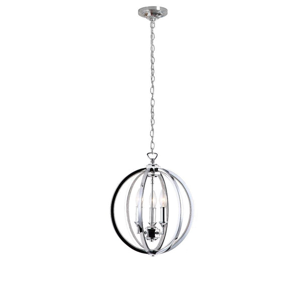 Dainolite 3 Light Chandelier, Polished Chrome with Jeweled Accents KAR-143C-PC