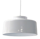 Dainolite 1 Light Metal Pendant, White Finish KUP-201P-WH