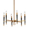 Dainolite 6 Light Incandescent Chandelier, Vintage Bronze Finish LAN-246C-VB