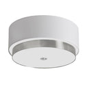 Dainolite 20"Flush-Mount with White Linen Shade LAR-203FH-SC