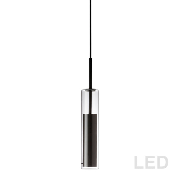 Dainolite 5W LED Pendant, Black Finish LUN-1LEDP-BK