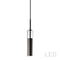 Dainolite 5W LED Pendant, Black Finish LUN-1LEDP-BK