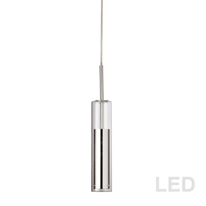 Dainolite 5W LED Pendant, Polished Chrome Finish LUN-1LEDP-PC