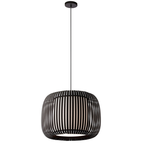 Dainolite 1 Light Pendant Slit Shade JTone Black Black MIA-181P-797