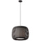 Dainolite 1 Light Pendant Slit Shade JTone Black Black MIA-181P-797