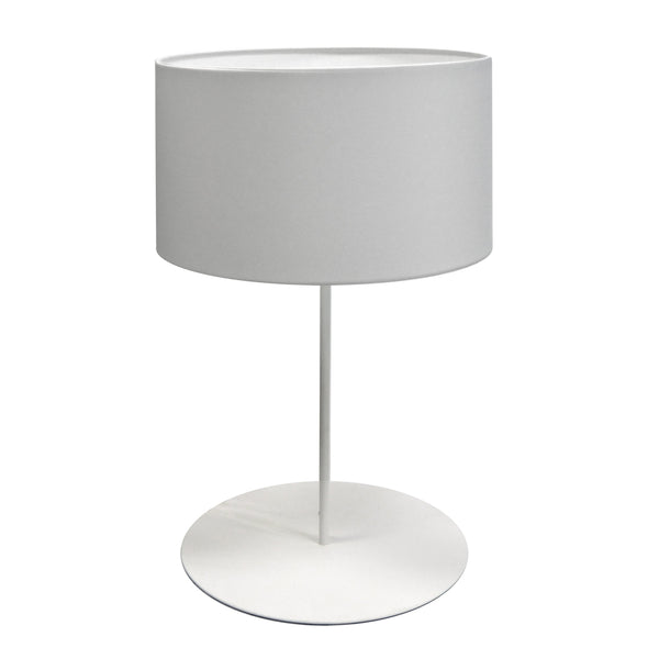 Dainolite 1 Light Drum Table Lamp with JTone White Shade MM141T-WH-790