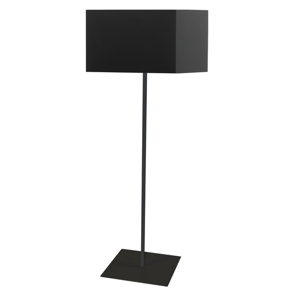 Dainolite 1 Light Square Floor Lamp with Black Shade MM201F-BK-797