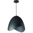 Dainolite 1 Light Steel Pendant, Black Finish MYR-241P-BK