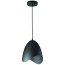 Dainolite 1 Light Steel Pendant, Black Finish MYR-81P-BK