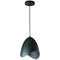 Dainolite 1 Light Steel Pendant, Black Finish MYR-81P-BK