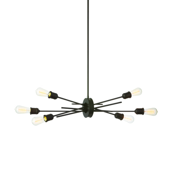 Dainolite 6 Light Horizontal Pendant, Espresso Finish NEB-326HP-ES