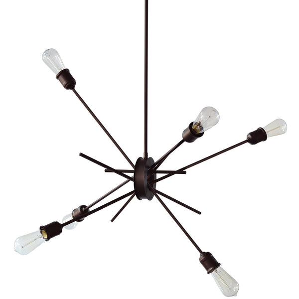 Dainolite 6 Light Pendant, Espresso Finish NEB-336P-ES