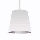 Dainolite 1 Light Oversized Drum Pendant, Large - White /Silver OD-L-691