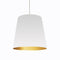 Dainolite 1 Light Oversized Drum Pendant, Large - White /Gold OD-L-692