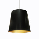Dainolite 1 Light Oversized Drum Pendant, Large - Black/Gold OD-L-698