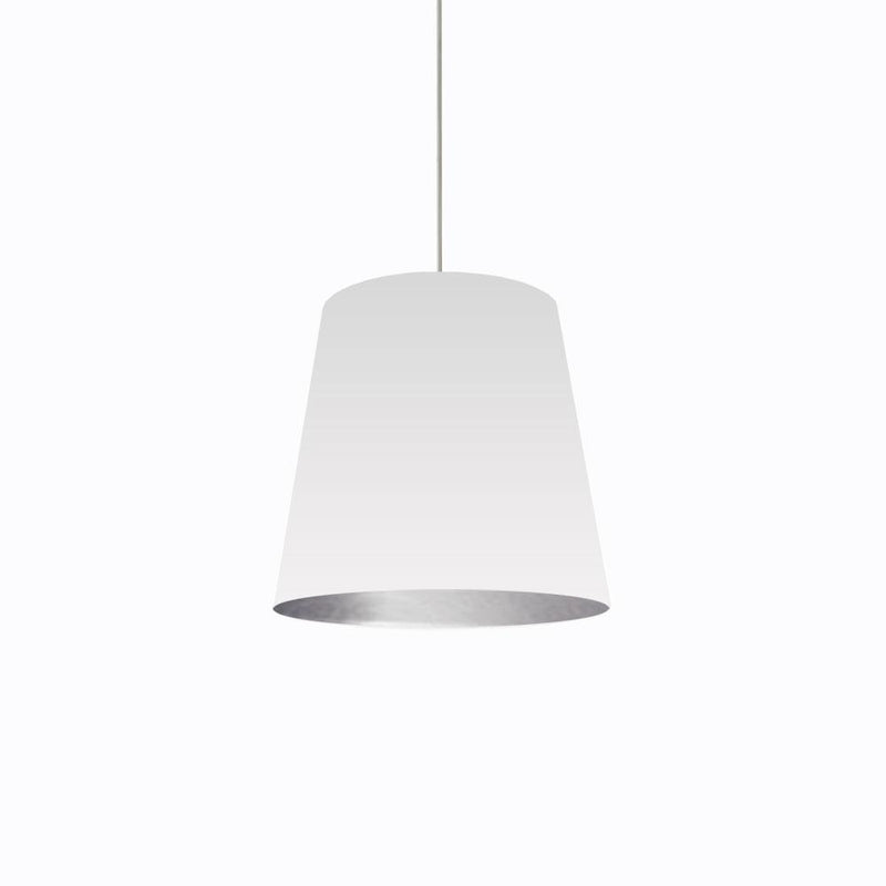 Dainolite 1 Light Oversized Drum Pendant, Medium - White /Silver OD-M-691