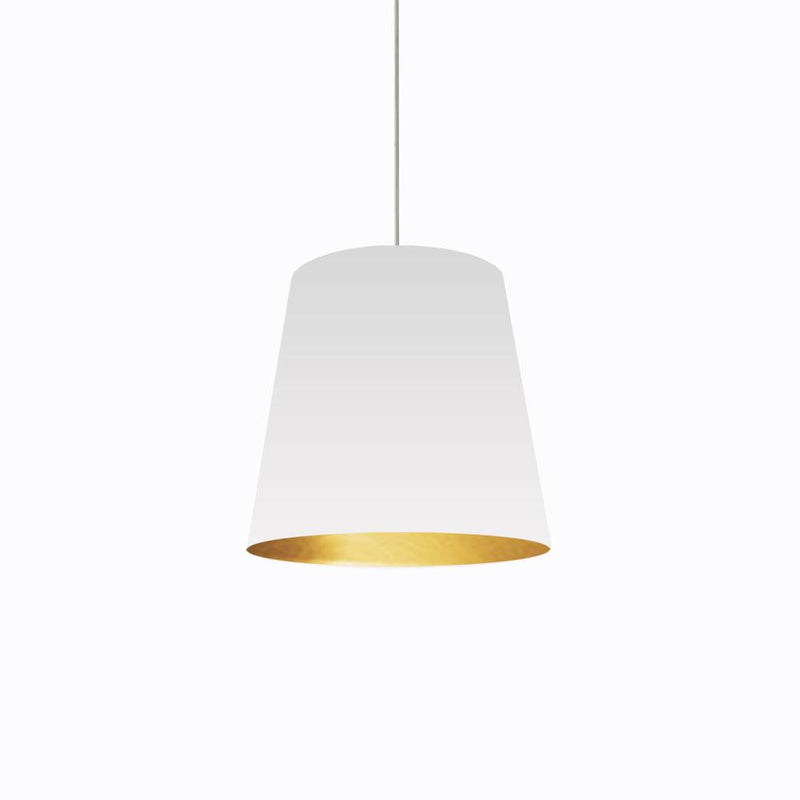 Dainolite 1 Light Oversized Drum Pendant, Medium - White /Gold OD-M-692