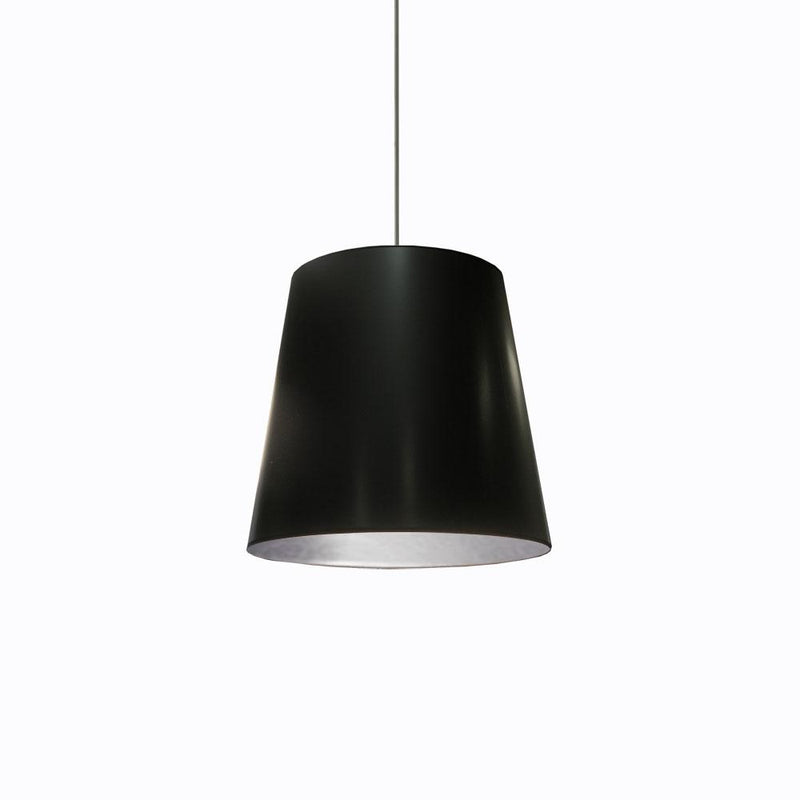 Dainolite 1 Light Oversized Drum Pendant, Medium - Black/Silver OD-M-697