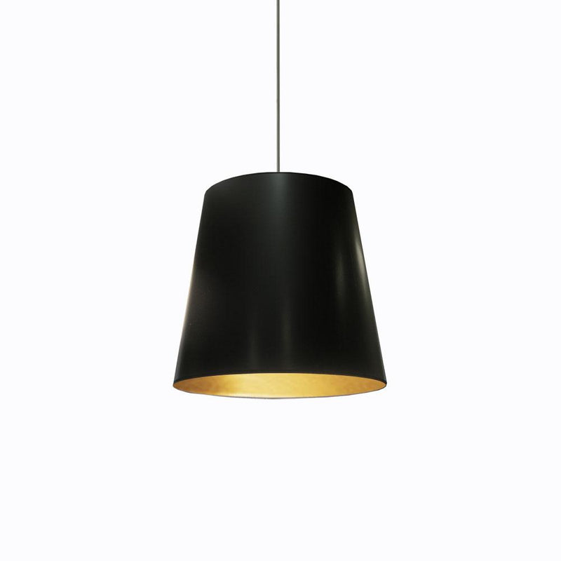 Dainolite 1 Light Oversized Drum Pendant, Medium - Black/Gold OD-M-698