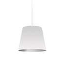 Dainolite 1 Light Oversized Drum Pendant, Small - White /Silver OD-S-691